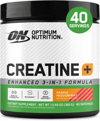 Optimum Nutrition Creatine Monohydrate Plus Powder, Orange Passionfruit Flavored