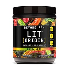 Beyond Raw LIT Origin Pre Workout Powder, Gummy Worm, for Men & Women, Energy
