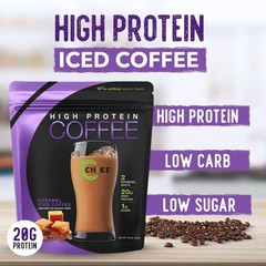 Chike Caramel High Protein Iced Coffee, 20g Protein, 2 Shots Espresso, 1g Sugar
