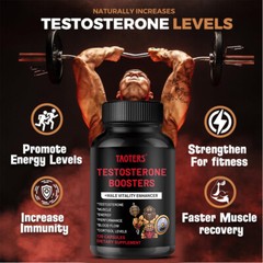 120 Caps Testosterone Booster – Increase Energy, Improve Muscle Strength&Growth