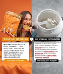 Vegan Pea Protein Powder Pumpkin Spice | 20g Organic | Keto, Low Carb, 10