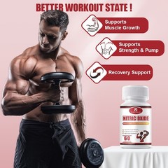 Nitric Oxide Booster 60 Capsules Muscle Pump Workout Support