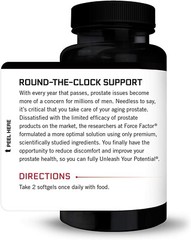Force Factor Prostate Support Formula with African Plum Tree 60 Softgels New