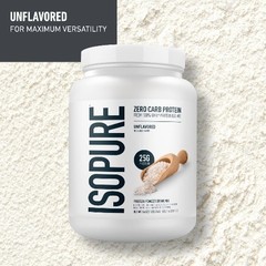 Isopure Zero Carb Protein Powder -1lb: Unflavored, 25g Whey Protein Isolate Per