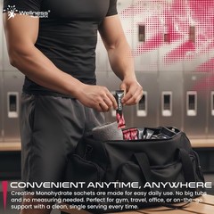 WELLNESS LABSRX Creatine Monohydrate Powder Sachets 300g – Fruit Punch Flavor…
