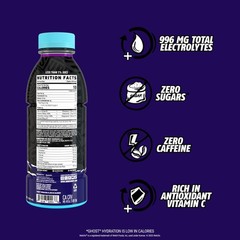 GHOST Hydration Drink, Welch’s Grape – RTD Sports 16.9 Fl Oz (Pack of 12)
