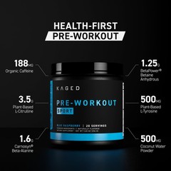 Kaged Sport Pre Workout Powder for Men & Women, Mango Lime, Sport Certified,