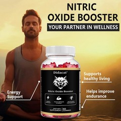 Nitric Oxide Booster Supplement-with Maca root 100mg,Ashwagandha 100mg-60gummies