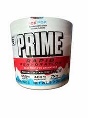 Prime Rapid Rehydration Electrolyte Powder Ice Pop 9.9oz 48 Servings Exp 2/28