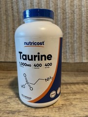 Nutricost Taurine 1000mg, 400 Capsules – Gluten Free & Non-GMO