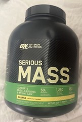Optimum Nutrition Serious Mass Banana Weight Gainer 6lb Sealed EXP 2027