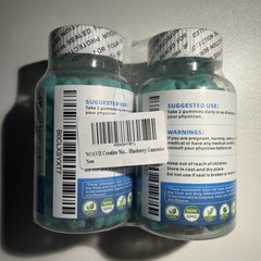 2 Pack Noavii Creatine Monohydrate Gummies 5000mg 90 Total Blueberry Free Ship