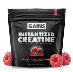 Gains in Bulk Sour Raspberry Instantized Creatine Monohydrate for Women and Men