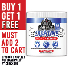 Angry Supplements Creatine Monohydrate 100% Premium Grow Repair 300g 60 Servings