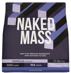 Naked Mass Weight Gainer Protein Powder 12lb1250 Cal NSF GMO Free