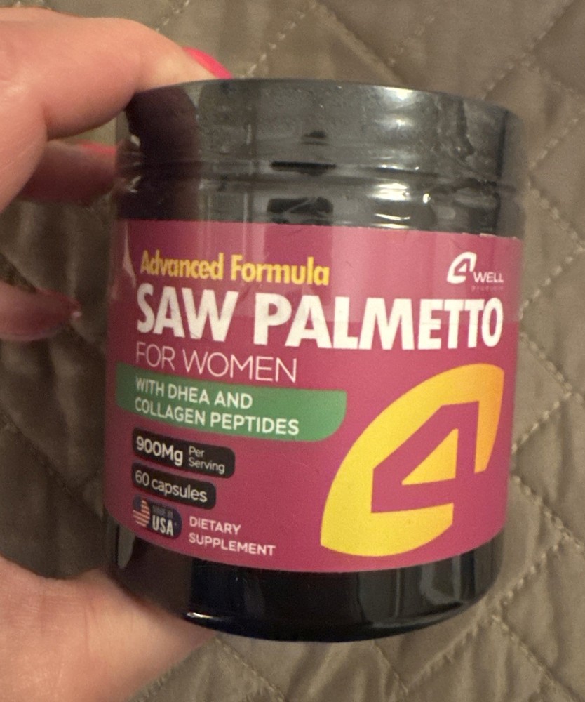 Saw Palmetto for Women w Ashwagandha & more 60 Capsules – 2 per serving EXP 2/27