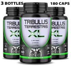 TRIBULUS TERRESTRIS 96% SAPONINS EXTRACT ORGANIC FITNESS SUPPLEMENT 180 CAPS