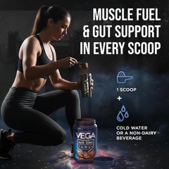 Vega Protein Recovery Chocolate 30G Vegan Protein Dairy Gluten Probiotics Nsf