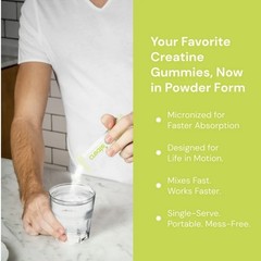 Create Creatine Monohydrate Powder Lemon Lime Dietary Supplement 30 sticks – New