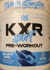 VMI Sports KXR SPORT Preworkout 8oz Size (30 Serv) BLue Shark Gum BEST BY 11/26
