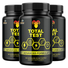 Total Test- Bodybuilding & Men’s Health Support- 3 Bottles- 270 Capsules