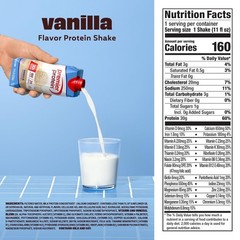 High Protein Vanilla Protein Shake 30g Ready Drink 12 Pack 11 oz Free Shipping