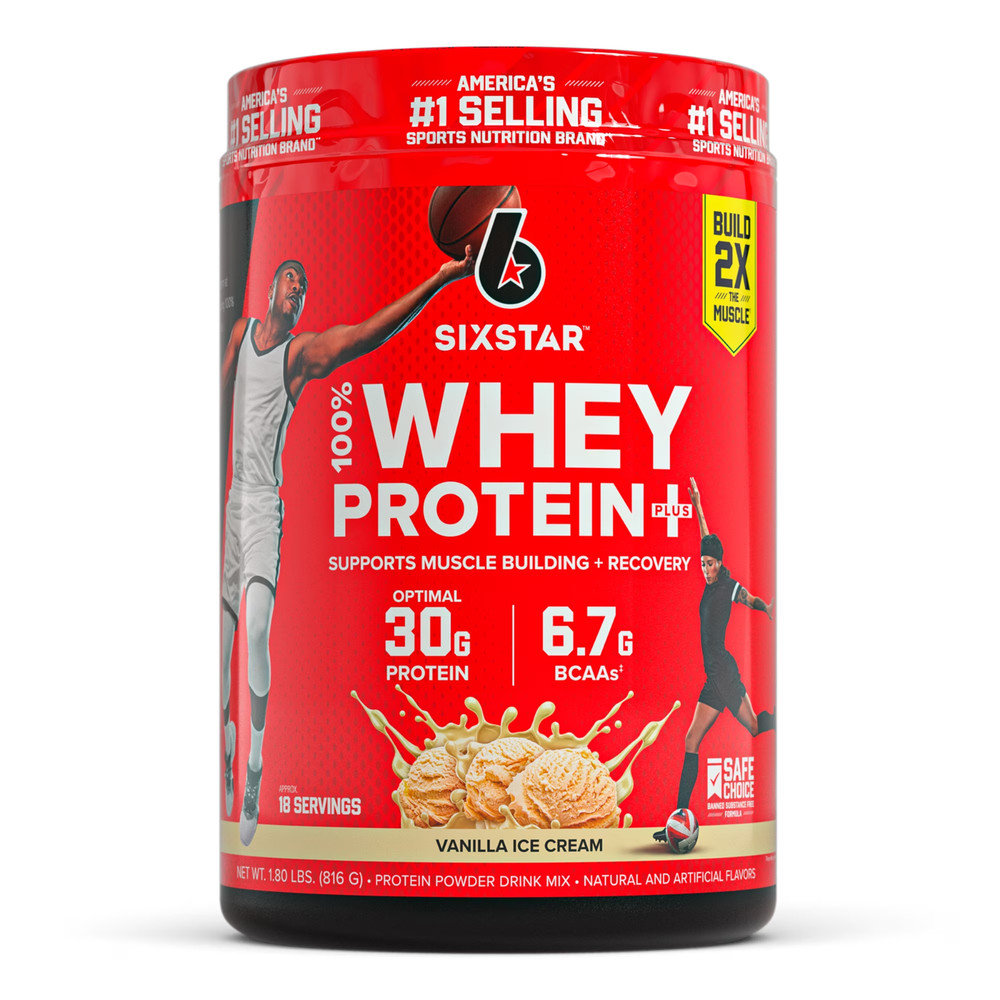Six Star Pro Nutrition 100% Whey Protein Powder Plus,30g Protein,Vanilla-1.81 lb
