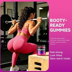 Creatine Gummies for Women, 3 Gummies = 5g Creatine Monohydrate with L-Carnit…