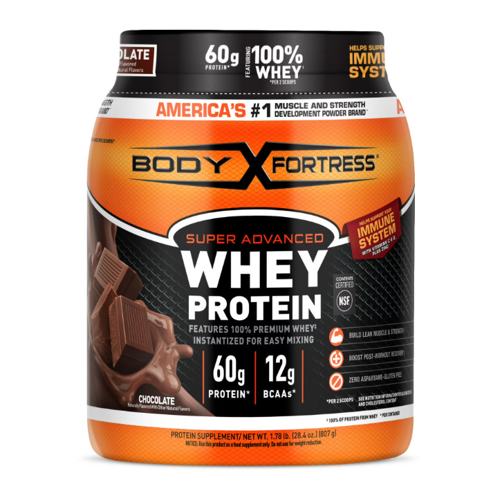 100% Whey Protein Powder Chocolate 1.78 lb Immune Support