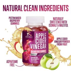 Apple Cider Vinegar Gummies 1000mg per Serving – Sugar 120 Count (Pack of 1)
