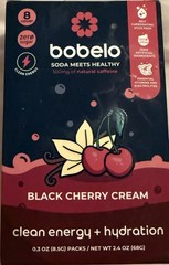 Bobelo Clean Energy + Hydration Powder, Black Cherry Cream, Zero Sugar, 2.6oz
