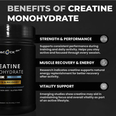 Creatine Monohydrate Powder – 500g (5g per Serving), Creatine Powder Unflavored