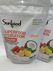 3 Pack Superfood Hydration Renew 8 Oz by Sunfood Superfoods – Best by 4.30.25