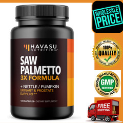 Saw Palmetto Supplement | 3X Formula With Stinging Nettle & Pumpkin Ext 120 Caps