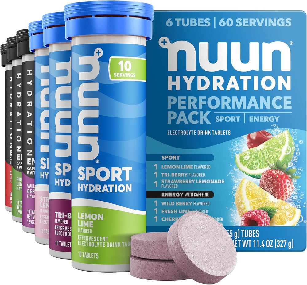 Nuun Energy Electrolyte Tablets Caffeine Mixed Flavors, 60 Servings