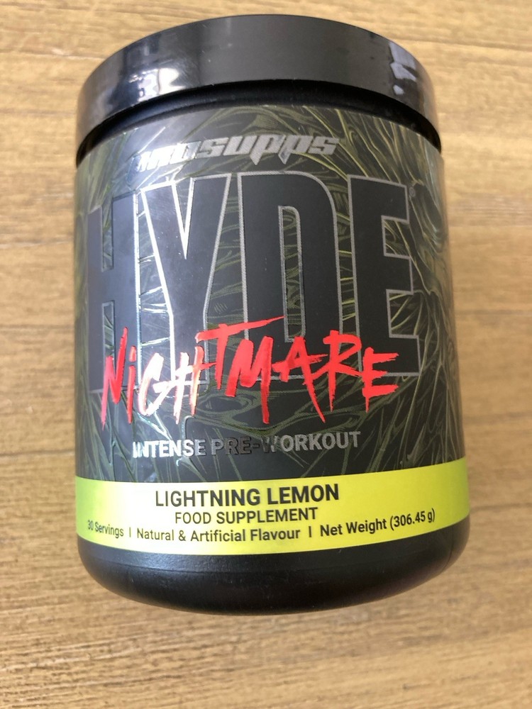 HYDE® Nightmare Intense Pre-Workout Lightning Lemon 30 Servings Exp: 06-2026