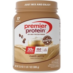 Premier Protein 100% Whey Protein Powder, Café Latte, 30g Protein, 23.9 oz, 1.5l
