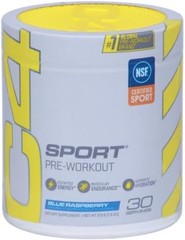 Blue Raspberry Pre Workout Powder with Beta-Alanine – 30 Servings for Endurance