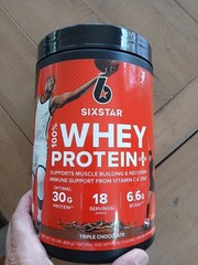 Six Star 100 Whey Protein Powder Plus Triple Chocolate 1.81 lb 30g Protein