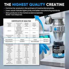 100% Pure Micronized Creatine Monohydrate Powder, Unflavored Creatine for Wom…