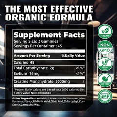Creatine Monohydrate Gummies, NSF Certified, 5g Dose for Men & Women to Suppo…