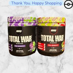 COMBO REDCON1 TOTAL WAR Strawberry Kiwi,Sour Gummy Bear Pre-Workout 20 Serv
