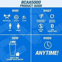 BCAA5000 Cherry Limeade Pre Workout Supplement 30 Servings Muscle Recovery Power