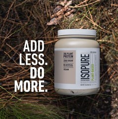 Vegan Protein Powder Unflavored from Isopure, Gluten Free, Keto, Sugar Free,