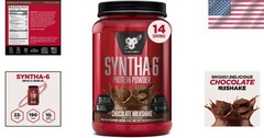 SYNTHA-6 Chocolate Milkshake Protein Powder, 22g Protein & 6g Fiber, 14 Servings