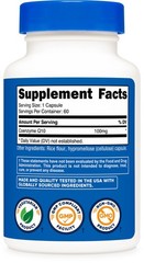 Nutricost CoQ10 100mg, 60 Capsules, Vegetarian Capsules, Non-GMO (Coenzyme Q10)