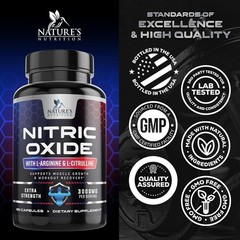 Nitric Oxide Booster Extra Strength 3000mg – L Arginine 3X Strength Nitric Oxide