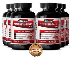 Creatine Monohydrate – Creatine Tri-Phase 5000 mg – Increase Power Pills 6B