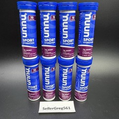 Nuun Sport Electrolyte Tablets Tri-Berry – 80 Count Pack (8 Tubes) EXP 6/26