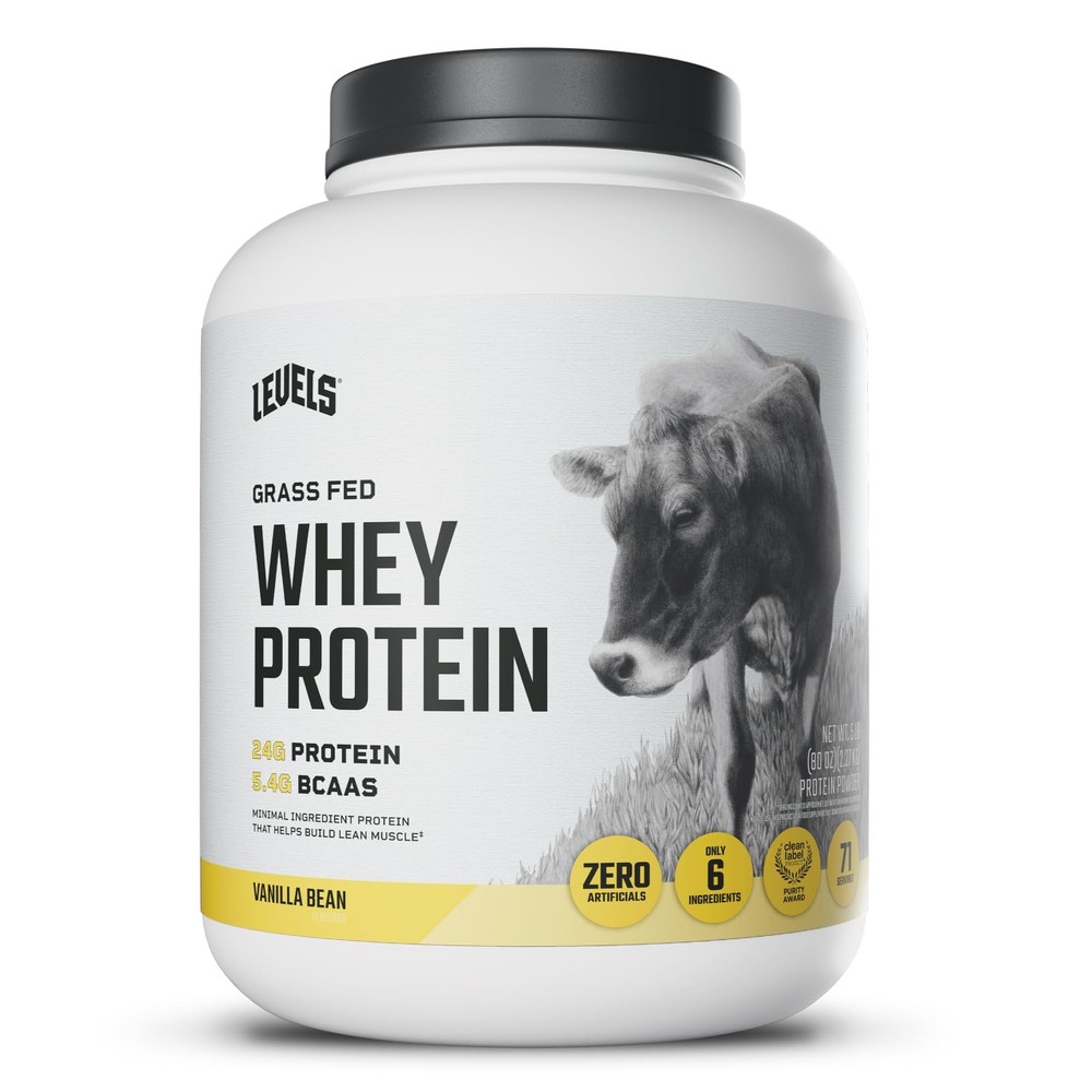 Levels Grass Fed Whey Protein Powder, No Artificials, 24G 5 Pound (Pack of 1)